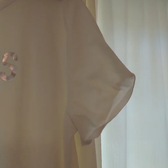 Victoria's Secret White Sleep Shirt Size Medium Chrome Spell Out Long Soft M - Picture 4 of 6